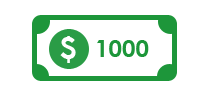 1000 dollar icon